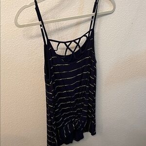 Maurices Navy and Yellow Striped Camisole